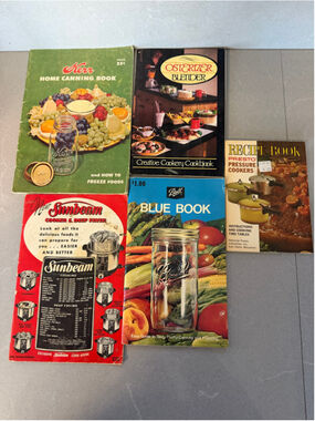 Vintage Cookbook Lot of 5 Kerr Ball Presto Osterizer Sunbeam Canning Recipes